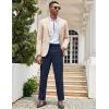 imageCOOFANDY Mens Classic Casual Dress Pants Expandable Waist Suit Pant Slim Fit Flat Front SlacksNavy Blue