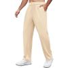 imageCOOFANDY Mens Casual Sweatpants Open Bottom Lounge Pants Lightweight Baggy Workout Yoga Track PantsBeige
