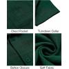 imageCOOFANDY Mens Button Down Short Sleeve Shirt Casual Shirts Summer Beach Textured Shirts with PocketDark Green