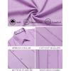 imageCOOFANDY Mens Cuban Guayabera Shirt Casual Short Sleeve Button Down Shirts Summer Beach ShirtsLight Purple