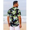 imageCOOFANDY Mens Hawaiian Shirt Short Sleeve Button Down Shirts Tropical Floral Summer Beach ShirtsBlack  Summer Vitality