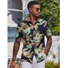 imageCOOFANDY Mens Hawaiian Shirt Short Sleeve Button Down Shirts Tropical Floral Summer Beach ShirtsNavy  Abstract Print