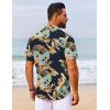 imageCOOFANDY Mens Hawaiian Shirt Short Sleeve Button Down Shirts Tropical Floral Summer Beach ShirtsNavy  Abstract Print