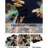 imageCOOFANDY Mens Hawaiian Shirt Short Sleeve Button Down Shirts Tropical Floral Summer Beach ShirtsNavy  Abstract Print