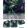 imageCOOFANDY Mens Hawaiian Shirt Short Sleeve Button Down Shirts Tropical Floral Summer Beach ShirtsNavy  Flamingo