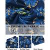 imageCOOFANDY Mens Hawaiian Shirt Short Sleeve Button Down Shirts Tropical Floral Summer Beach ShirtsNavy  Palm Leaf