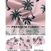 imageCOOFANDY Mens Hawaiian Shirt Short Sleeve Button Down Shirts Tropical Floral Summer Beach ShirtsPink  Coconut Tree