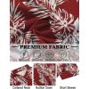 imageCOOFANDY Mens Hawaiian Shirt Short Sleeve Button Down Shirts Tropical Floral Summer Beach ShirtsRed  Tropical Leaf