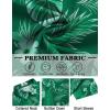 imageCOOFANDY Mens Hawaiian Shirt Short Sleeve Button Down Shirts Tropical Floral Summer Beach ShirtsTurquoise  Palm Leaf