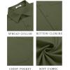 imageCOOFANDY Mens Button Down Shirts Short Sleeve Casual Dress Shirts Untucked Summer Shirt with PocketArmy Green