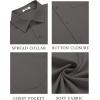 imageCOOFANDY Mens Button Down Shirts Short Sleeve Casual Dress Shirts Untucked Summer Shirt with PocketDark Grey