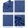 imageCOOFANDY Mens Button Down Shirts Short Sleeve Casual Dress Shirts Untucked Summer Shirt with PocketDenim Blue