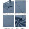imageCOOFANDY Mens Button Down Shirts Short Sleeve Casual Dress Shirts Untucked Summer Shirt with PocketGrey Blue