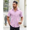 imageCOOFANDY Mens Button Down Shirts Short Sleeve Casual Dress Shirts Untucked Summer Shirt with PocketLavender