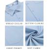 imageCOOFANDY Mens Button Down Shirts Short Sleeve Casual Dress Shirts Untucked Summer Shirt with PocketLight Blue