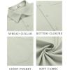 imageCOOFANDY Mens Button Down Shirts Short Sleeve Casual Dress Shirts Untucked Summer Shirt with PocketLight Green