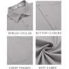imageCOOFANDY Mens Button Down Shirts Short Sleeve Casual Dress Shirts Untucked Summer Shirt with PocketLight Grey