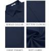 imageCOOFANDY Mens Button Down Shirts Short Sleeve Casual Dress Shirts Untucked Summer Shirt with PocketNavy Blue
