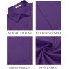 imageCOOFANDY Mens Button Down Shirts Short Sleeve Casual Dress Shirts Untucked Summer Shirt with PocketPurple