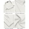 imageCOOFANDY Mens Cuban Guayabera Shirt Casual Button Down Shirts Long Sleeve Summer Beach ShirtsAwhite