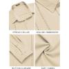 imageCOOFANDY Mens Cuban Guayabera Shirt Casual Button Down Shirts Long Sleeve Summer Beach ShirtsBeige