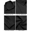 imageCOOFANDY Mens Cuban Guayabera Shirt Casual Button Down Shirts Long Sleeve Summer Beach ShirtsBlack