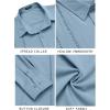imageCOOFANDY Mens Cuban Guayabera Shirt Casual Button Down Shirts Long Sleeve Summer Beach ShirtsBlue
