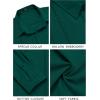 imageCOOFANDY Mens Cuban Guayabera Shirt Casual Button Down Shirts Long Sleeve Summer Beach ShirtsDark Green