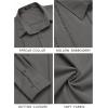 imageCOOFANDY Mens Cuban Guayabera Shirt Casual Button Down Shirts Long Sleeve Summer Beach ShirtsDark Grey