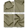 imageCOOFANDY Mens Cuban Guayabera Shirt Casual Button Down Shirts Long Sleeve Summer Beach ShirtsGreen