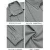 imageCOOFANDY Mens Cuban Guayabera Shirt Casual Button Down Shirts Long Sleeve Summer Beach ShirtsGrey