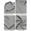 imageCOOFANDY Mens Cuban Guayabera Shirt Casual Button Down Shirts Long Sleeve Summer Beach ShirtsLight Grey