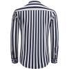 imageCOOFANDY Mens Cuban Guayabera Shirt Casual Button Down Shirts Long Sleeve Summer Beach ShirtsNavy Stripe