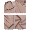 imageCOOFANDY Mens Cuban Guayabera Shirt Casual Button Down Shirts Long Sleeve Summer Beach ShirtsPink