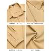 imageCOOFANDY Mens Cuban Guayabera Shirt Casual Button Down Shirts Long Sleeve Summer Beach ShirtsYellow