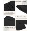 imageCOOFANDY Mens Casual Linen Pants Loose Fit Elastic Waist Drawstring Lightweight Pant Summer Beach TrousersBlack
