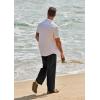 imageCOOFANDY Mens Casual Linen Pants Loose Fit Elastic Waist Drawstring Lightweight Pant Summer Beach TrousersBlack