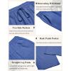 imageCOOFANDY Mens Casual Linen Pants Loose Fit Elastic Waist Drawstring Lightweight Pant Summer Beach TrousersBlue