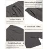 imageCOOFANDY Mens Casual Linen Pants Loose Fit Elastic Waist Drawstring Lightweight Pant Summer Beach TrousersDrak Grey