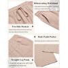 imageCOOFANDY Mens Casual Linen Pants Loose Fit Elastic Waist Drawstring Lightweight Pant Summer Beach TrousersKhaki