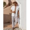 imageCOOFANDY Mens Casual Linen Pants Loose Fit Elastic Waist Drawstring Lightweight Pant Summer Beach TrousersLight Grey