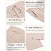 imageCOOFANDY Mens Casual Linen Pants Loose Fit Elastic Waist Drawstring Lightweight Pant Summer Beach TrousersLight Khaki