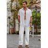 imageCOOFANDY Mens Casual Linen Pants Loose Fit Elastic Waist Drawstring Lightweight Pant Summer Beach TrousersWhite