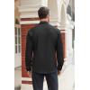 imageCOOFANDY Mens Stretch Dress Shirts Long Sleeve Button Down Shirt Regular Fit Formal Business ShirtsA Black