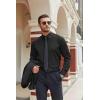 imageCOOFANDY Mens Stretch Dress Shirts Long Sleeve Button Down Shirt Regular Fit Formal Business ShirtsA Black