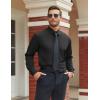 imageCOOFANDY Mens Stretch Dress Shirts Long Sleeve Button Down Shirt Regular Fit Formal Business ShirtsA Black