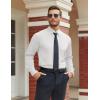 imageCOOFANDY Mens Stretch Dress Shirts Long Sleeve Button Down Shirt Regular Fit Formal Business ShirtsA White