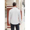 imageCOOFANDY Mens Stretch Dress Shirts Long Sleeve Button Down Shirt Regular Fit Formal Business ShirtsA White