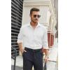 imageCOOFANDY Mens Stretch Dress Shirts Long Sleeve Button Down Shirt Regular Fit Formal Business ShirtsA White