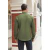 imageCOOFANDY Mens Stretch Dress Shirts Long Sleeve Button Down Shirt Regular Fit Formal Business ShirtsArmy Green